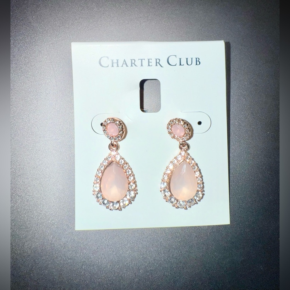 Charter Club Blush Teardrop Earrings